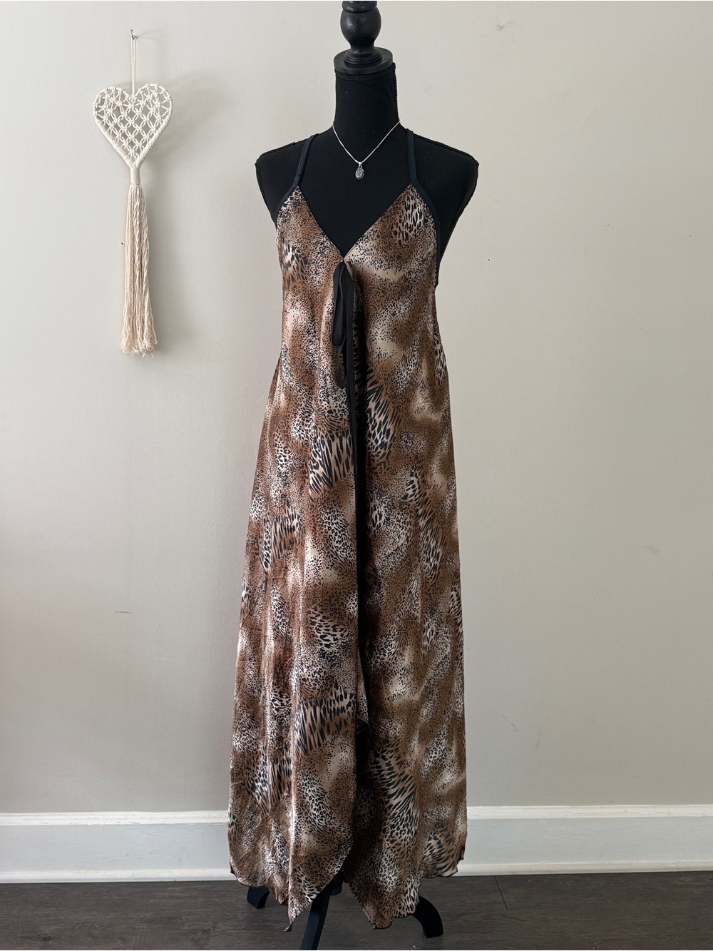 Y2K Pinky Leopard Print Maxi Dress